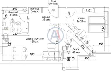 Satış - Apartman olarak Cveten kvartal,  Varna
