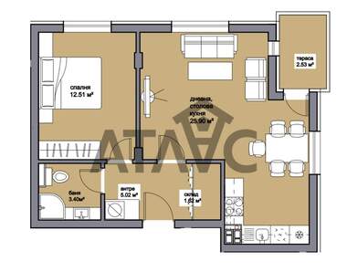 Satış - Apartman olarak Proslav,  Plovdiv
