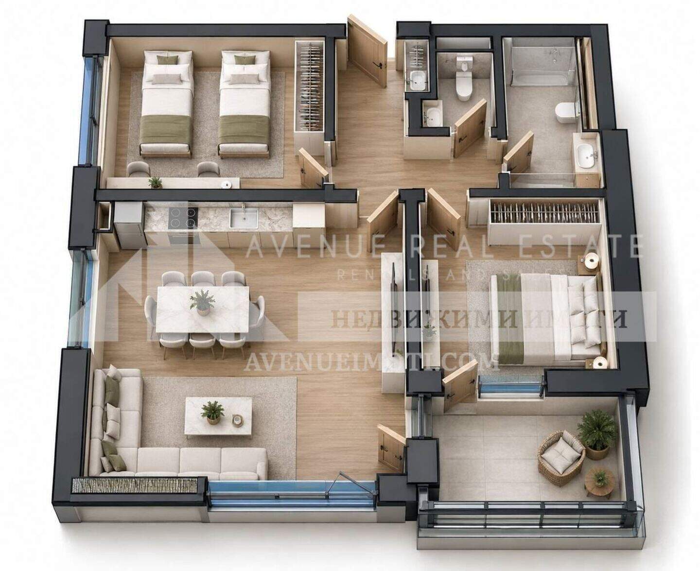 Dreizimmer Wohnung in Hristo Smirnenski, Plovdiv – Foto 2