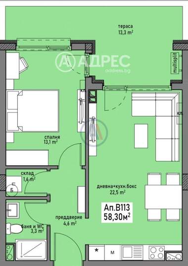 For sale - Apartment in Promishlena zona - Sever,  Burgas