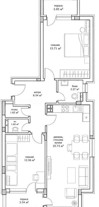 Satış - Apartman olarak Ostromila,  Plovdiv