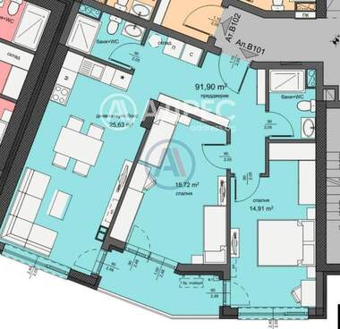 Satış - Apartman olarak Izgrev,  Burgas