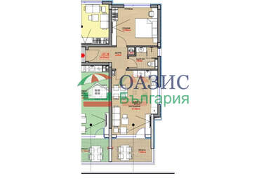 Verkauf - Wohnung in Rawda,  Burgas
