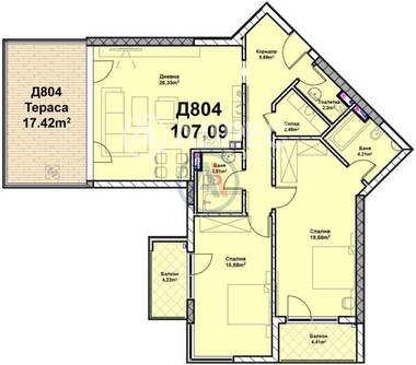 For sale - Apartment in Poligona,  Sofia
