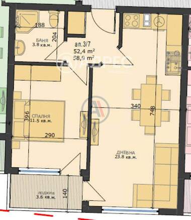 Vânzare - Apartament în Văzrajdane 4,  Varna