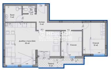 For sale - Apartment in Hristo Smirnenski,  Plovdiv
