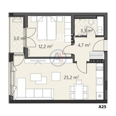 Satış - Apartman olarak Ovça Kupel 2,  Sofia