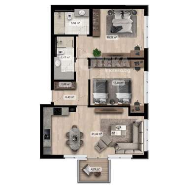 For sale - Apartment in Poligona,  Sofia