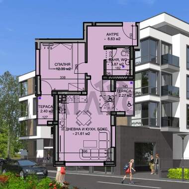 For sale - Apartment in Komatevo,  Plovdiv