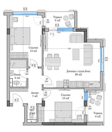 Vânzare - Apartament în Hristo Smirnenski,  Plovdiv