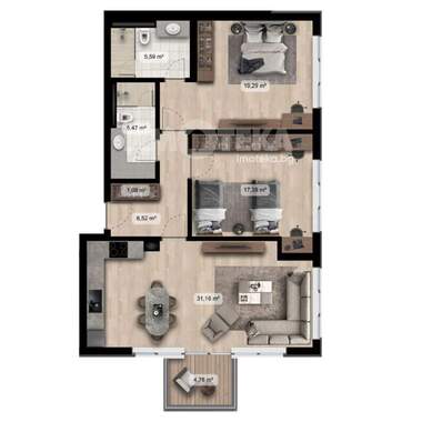 For sale - Apartment in Poligona,  Sofia