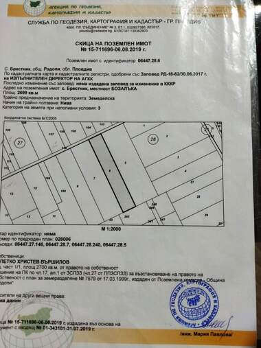 Verkauf - Landwirtschaftlich Grundstück in Brestnik,  Plowdiw