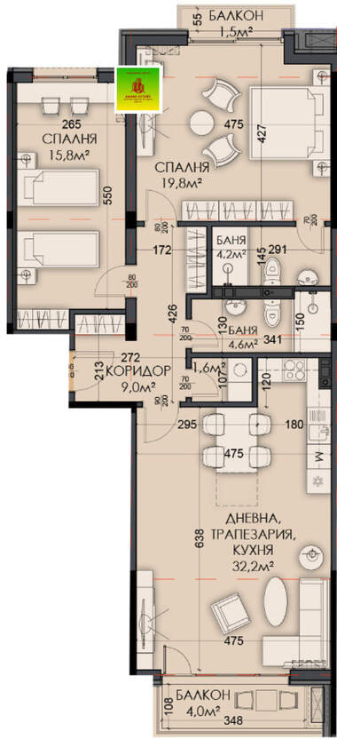 Satış - Apartman olarak Vinica,  Varna