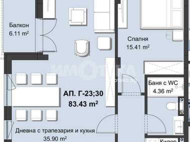 Продажба - Апартамент в Христо Смирненски,  Пловдив