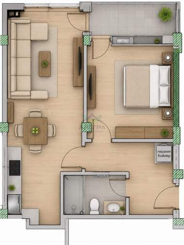 For sale - Apartment in Center,  Pazardjik
