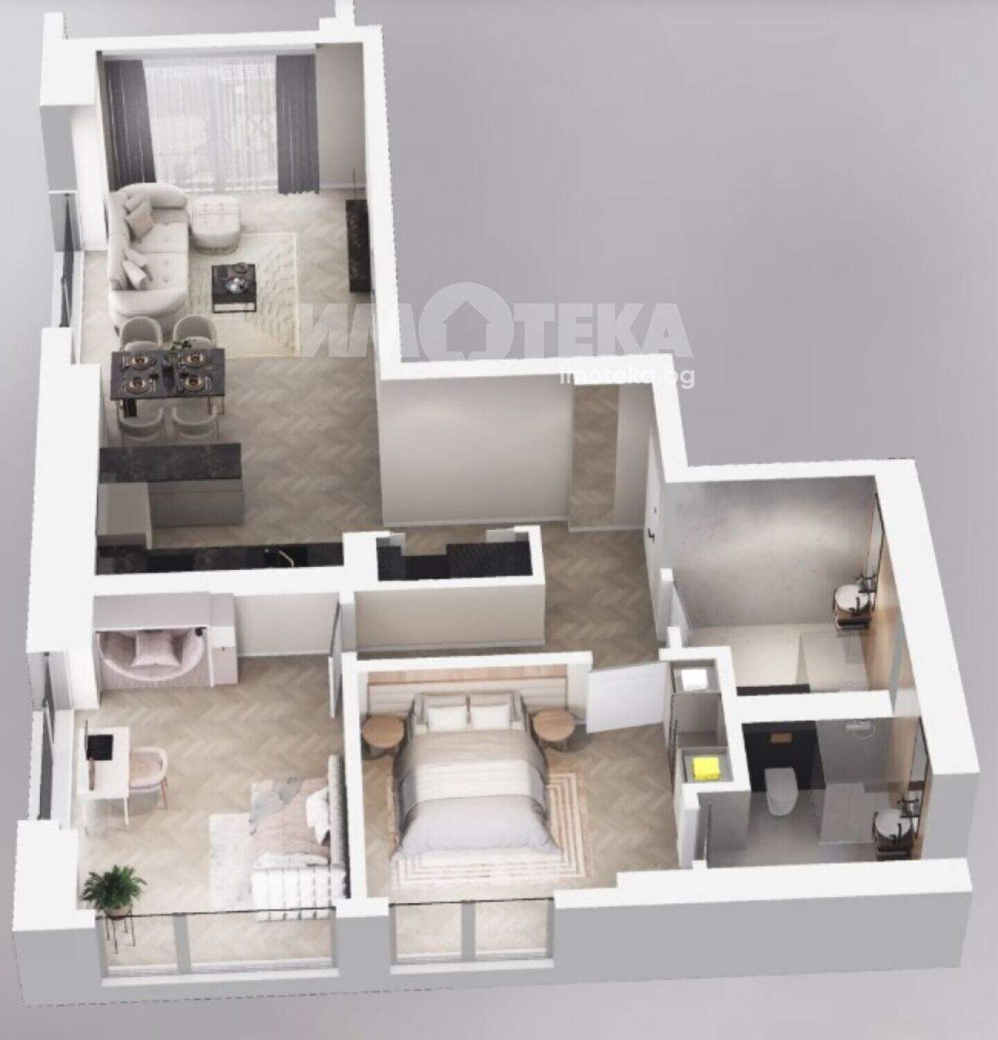 Cu trei camere Apartament în Lozeneț, Sofia – fotografia 4