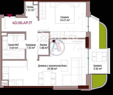 Verkauf - Wohnung in Hladilnika,  Sovia