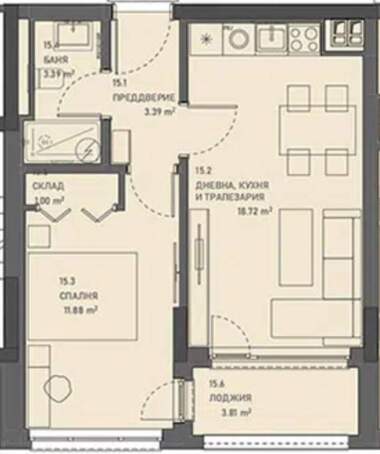 Satış - Apartman olarak Karlovo,  Plovdiv