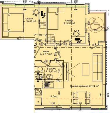 Vânzare - Apartament în Zornița,  Burgas