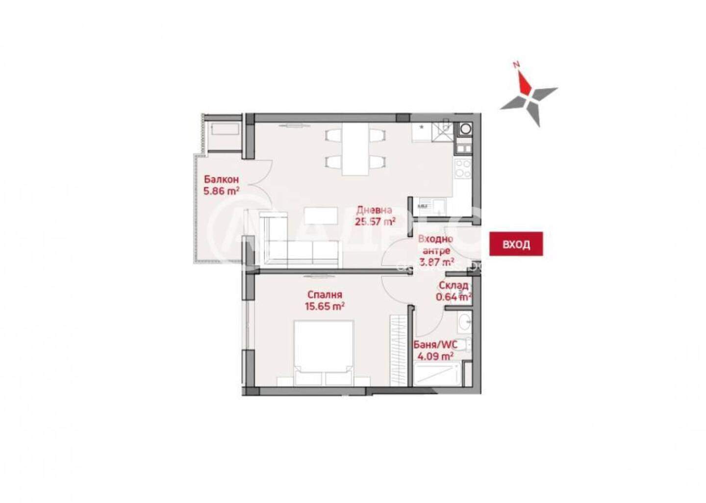 İki odalı Apartman olarak Manastirski livadi-Iztok, Sofia – fotoğraf 4