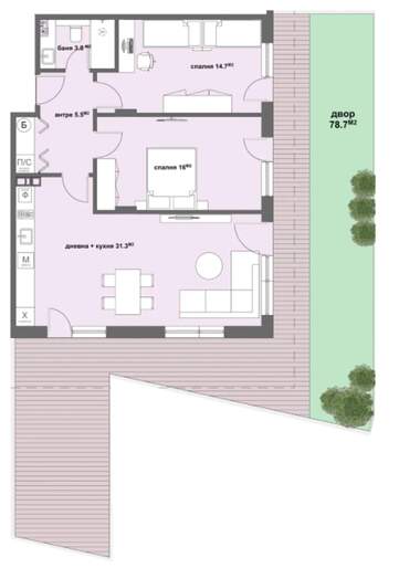 Satış - Apartman olarak Jeleznik-iztok,  Stara Zagora