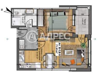 For sale - Apartment in Raion Zapaden,  Plovdiv