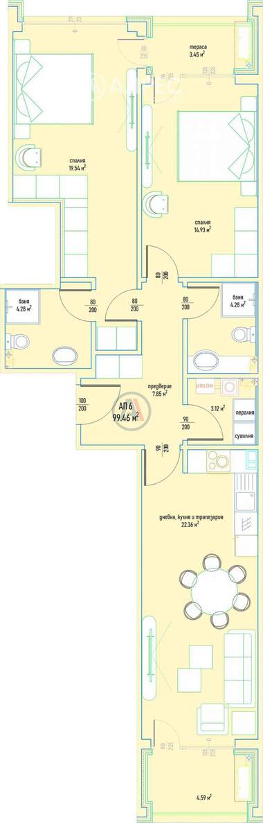 Vânzare - Apartament în Malinova Dolina,  Sofia
