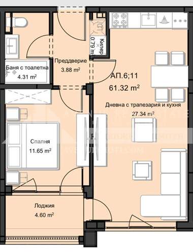 Satış - Apartman olarak Ostromila,  Plovdiv