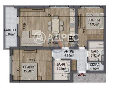 Verkauf - Wohnung in Owtscha Kupel,  Sovia