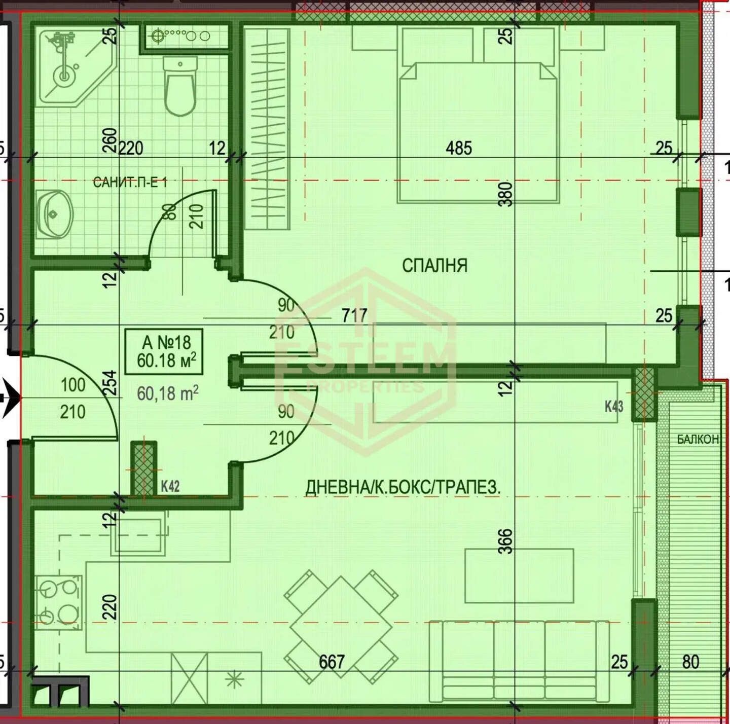 Zweizimmer Wohnung in Center, Ruse – Foto 4