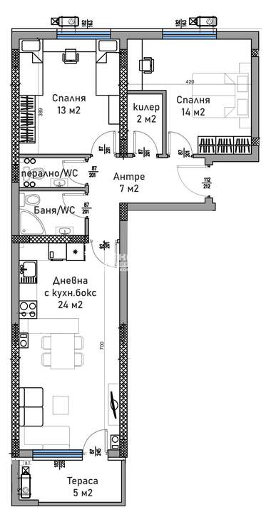 Vânzare - Apartament în Trakia,  Plovdiv
