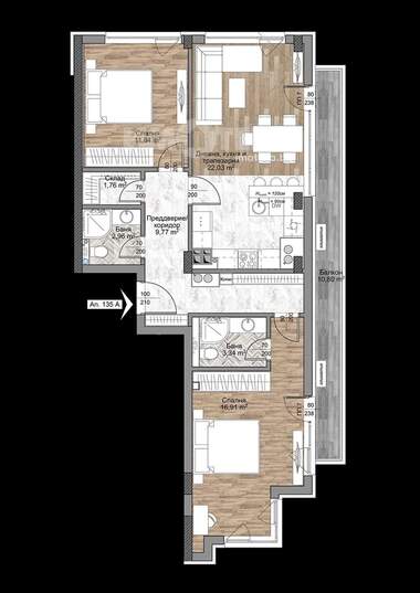 For sale - Apartment in Mladost-4,  Sofia