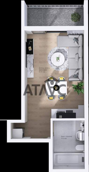 Satış - Apartman olarak Kiuçuk Parij,  Plovdiv