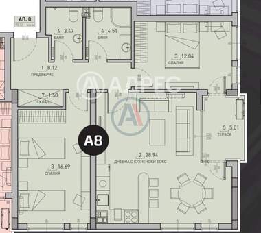 Vânzare - Apartament în Malinova Dolina,  Sofia
