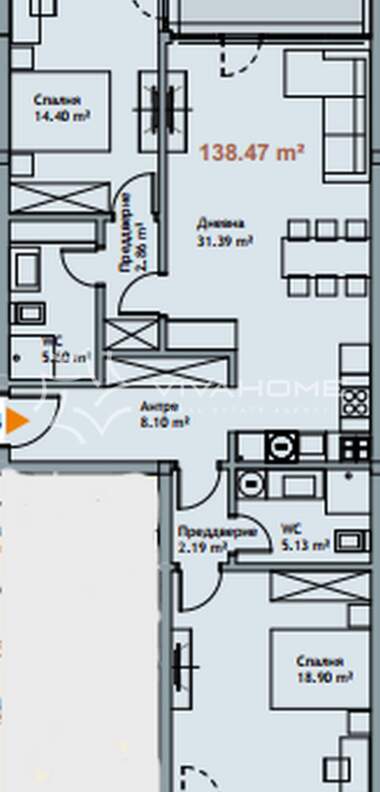 Satış - Apartman olarak k.k. Çayka,  Varna