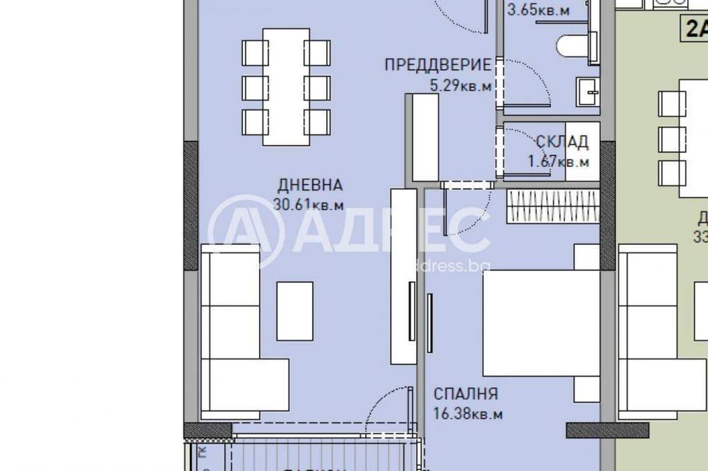 Zweizimmer Wohnung in Manastirski liwadi-Iztok, Sofia – Foto 4