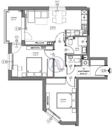 Satış - Apartman olarak Obelia 2,  Sofia