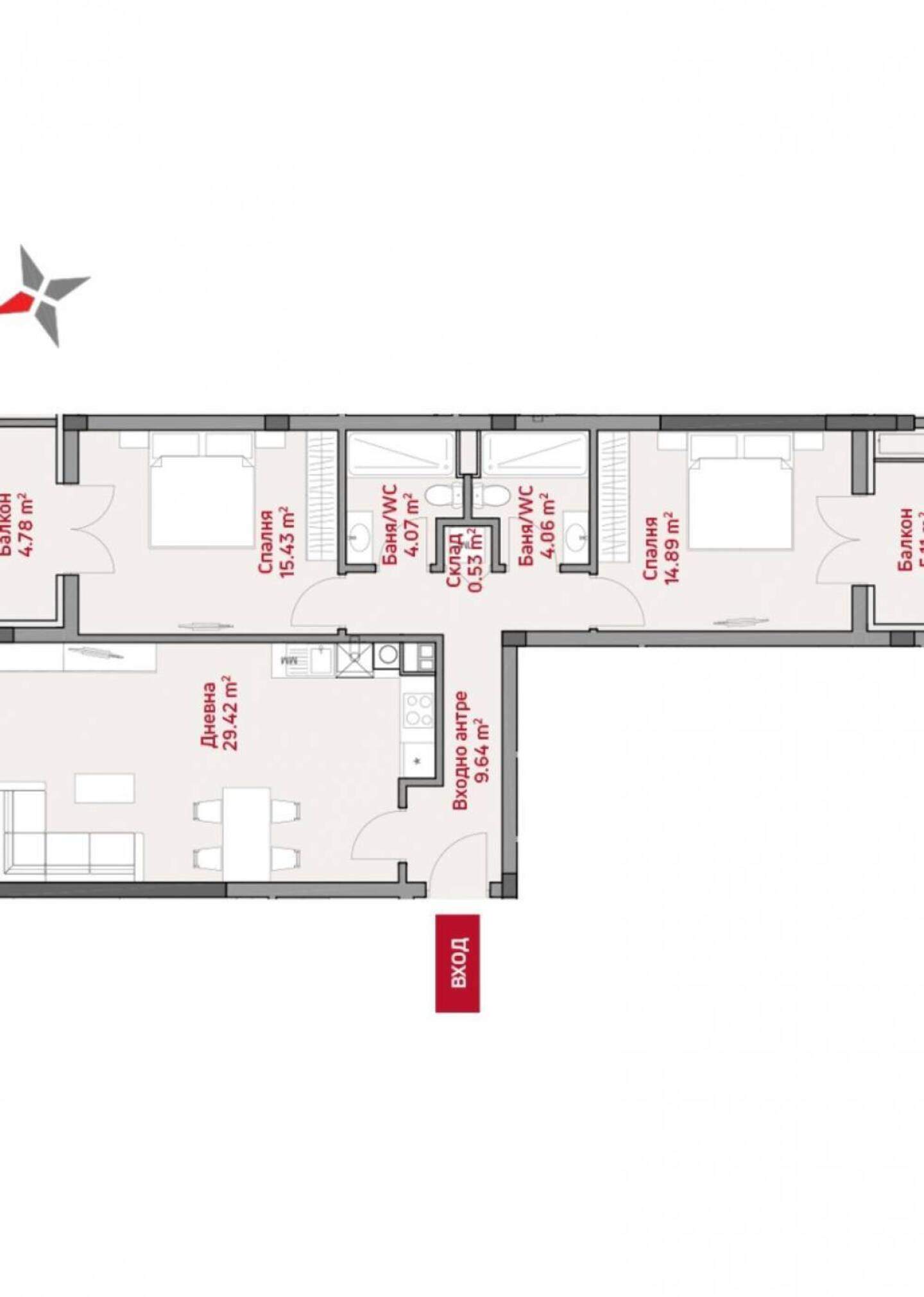 Üç odalı Apartman olarak Manastirski livadi-Iztok, Sofia – fotoğraf 4
