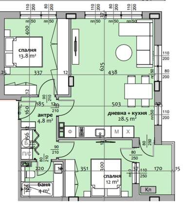 Verkauf - Wohnung in Tri tschutschura-zentar,  Stara Zagora
