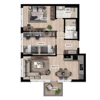 For sale - Apartment in Poligona,  Sofia