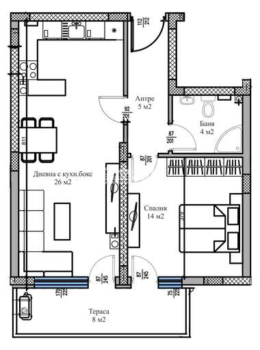 Vânzare - Apartament în Trakia,  Plovdiv