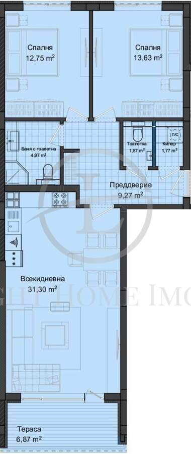Πώληση - Διαμέρισμα σε Гагарин,  Пловдив