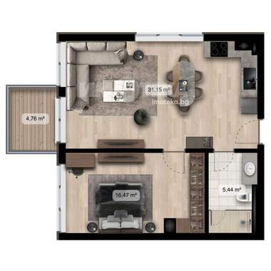 For sale - Apartment in Poligona,  Sofia
