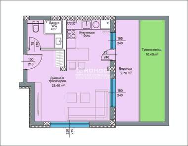 Satış - Apartman olarak Hristo Smirnenski,  Plovdiv