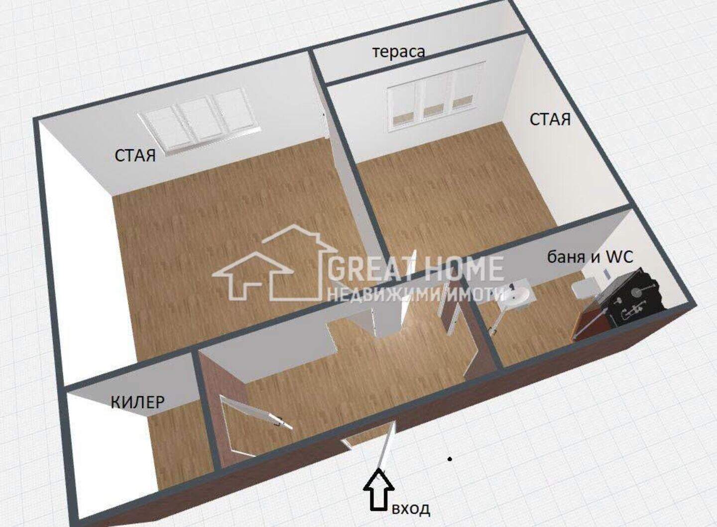 Двустаен Апартамент в Запад-2, Търговище – снимка 5