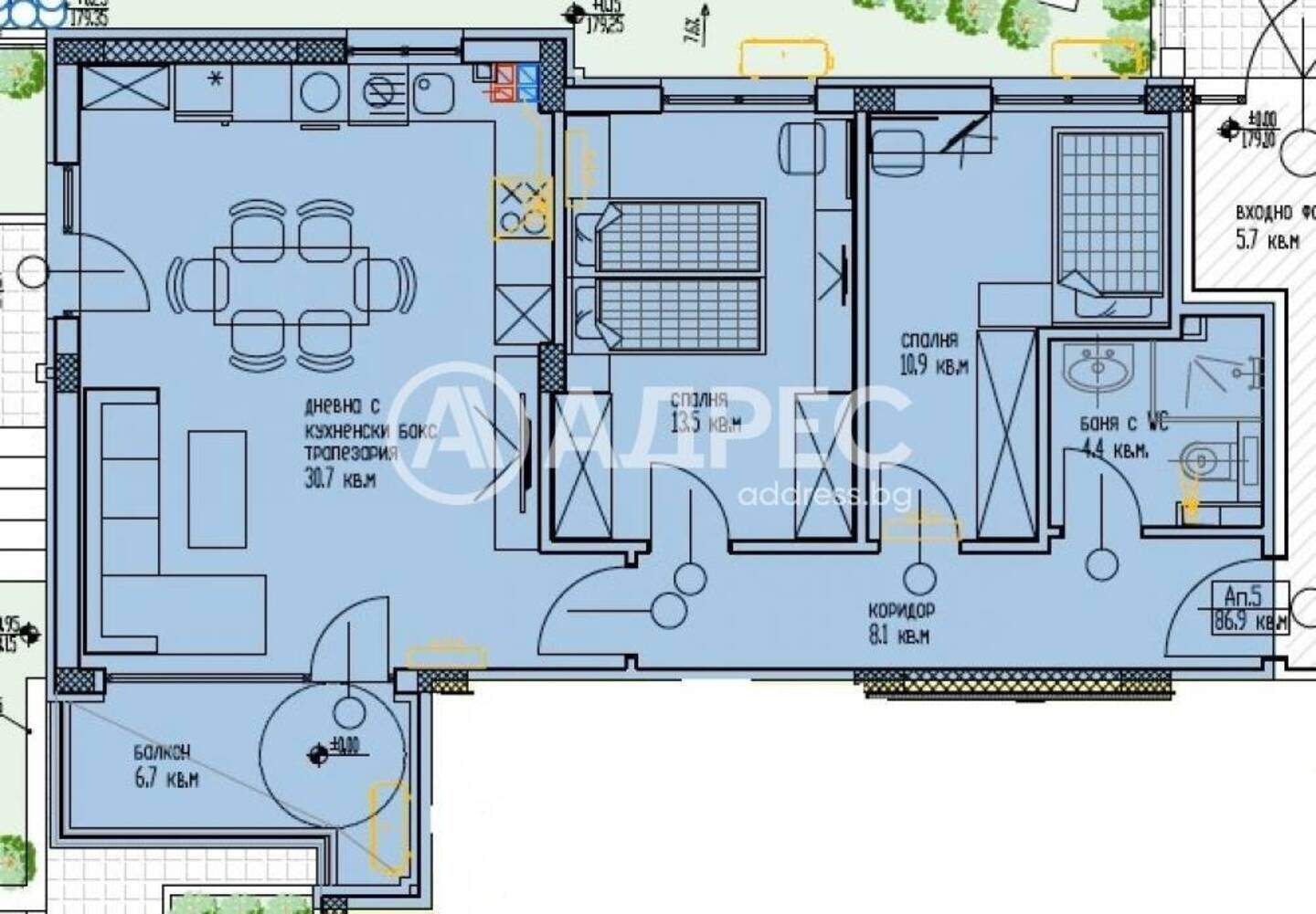 Dreizimmer Wohnung in Aktschelar, Varna – Foto 4