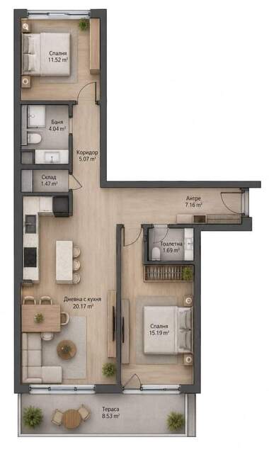 Verkauf - Wohnung in Banischora,  Sovia