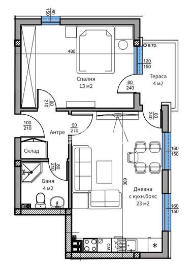 For sale - Apartment in Ostromila,  Plovdiv