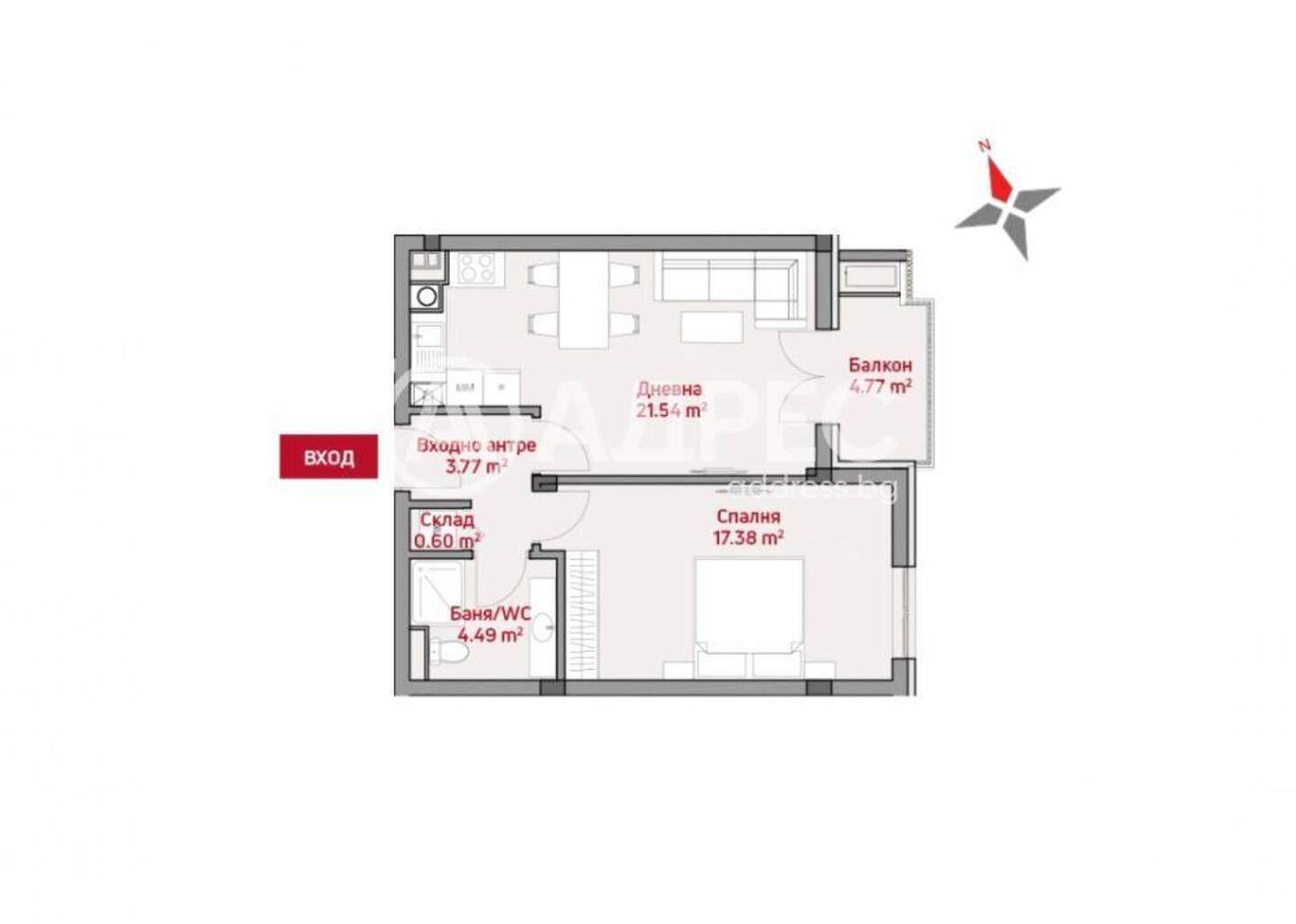 İki odalı Apartman olarak Manastirski livadi-Iztok, Sofia – fotoğraf 4
