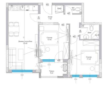 Vânzare - Apartament în Hristo Smirnenski,  Plovdiv